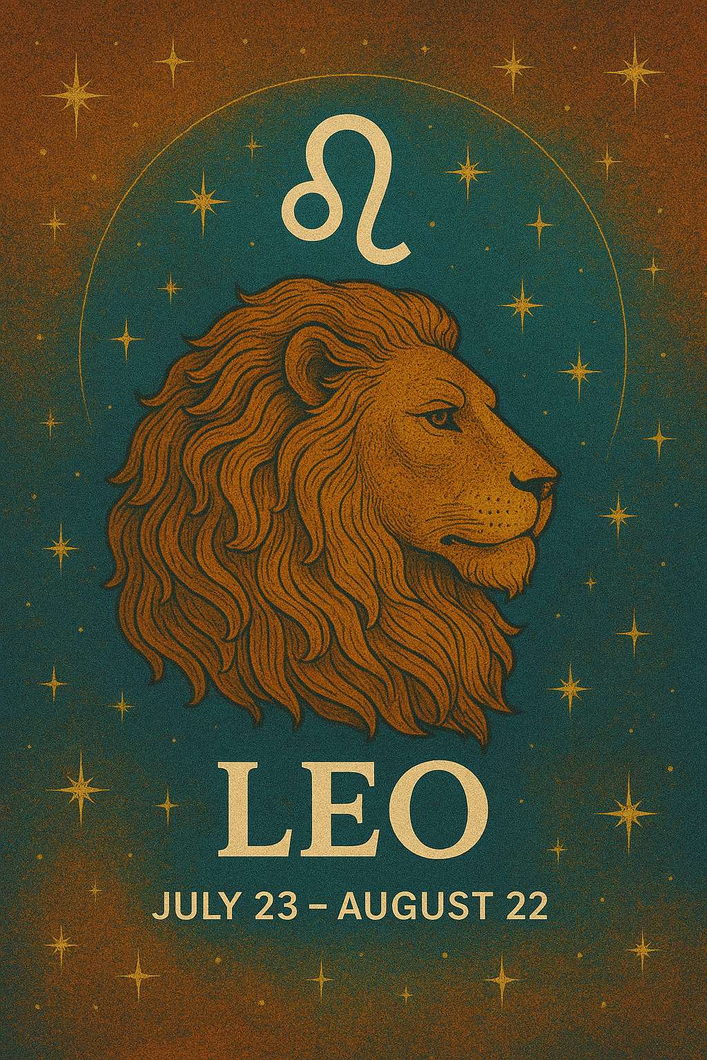 “A majestic lion basking in golden sunlight, symbolizing the Leo zodiac sign’s strength, charisma, and solar energy.”